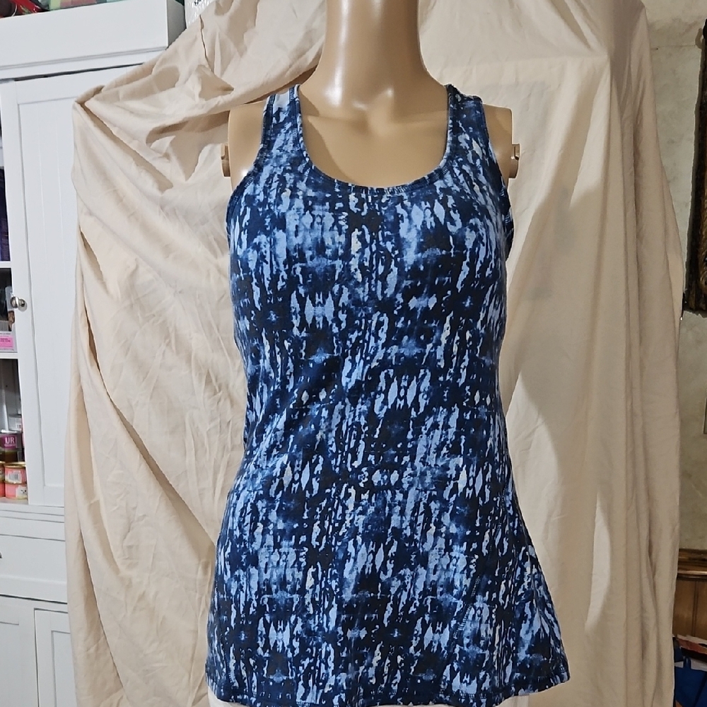 GAIAM Navy and White Women's Tank Top